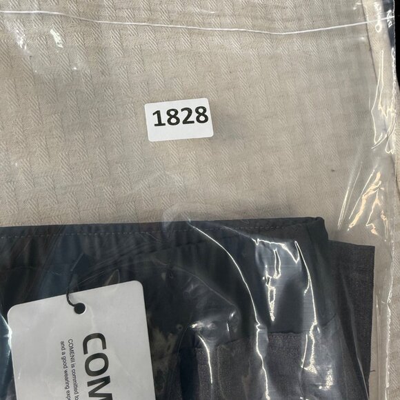 Comenii Womens Size Medium Gray Elastic Waist Technical Workwear Scrub Pants - Picture 10 of 10